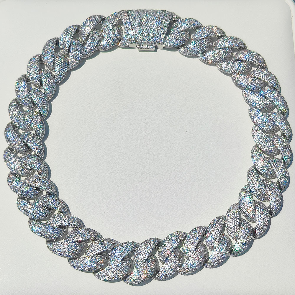 Cuban Link Chain 12Mm - Luxury 24MM 6 Rows Cluster 5A