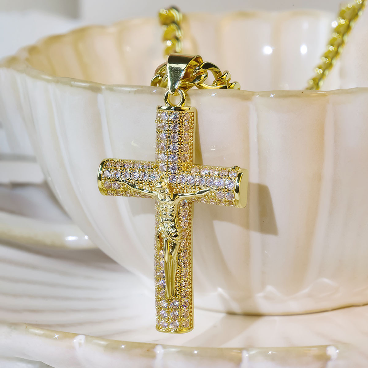 Gold-Plated Cross Necklace for - Cross Pendant Necklace Gold review and price