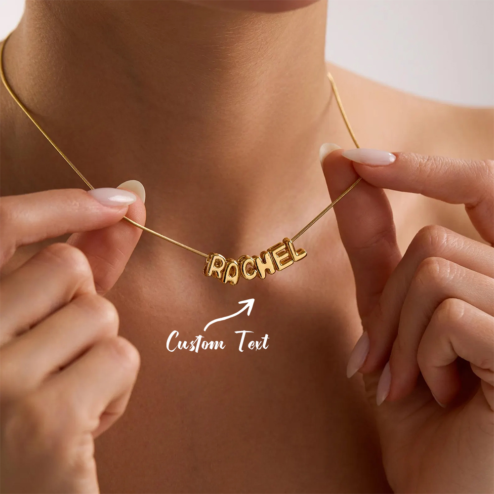 Custom Balloon Initial Name Ne - Custom Name Necklace Stainless Steel review and price