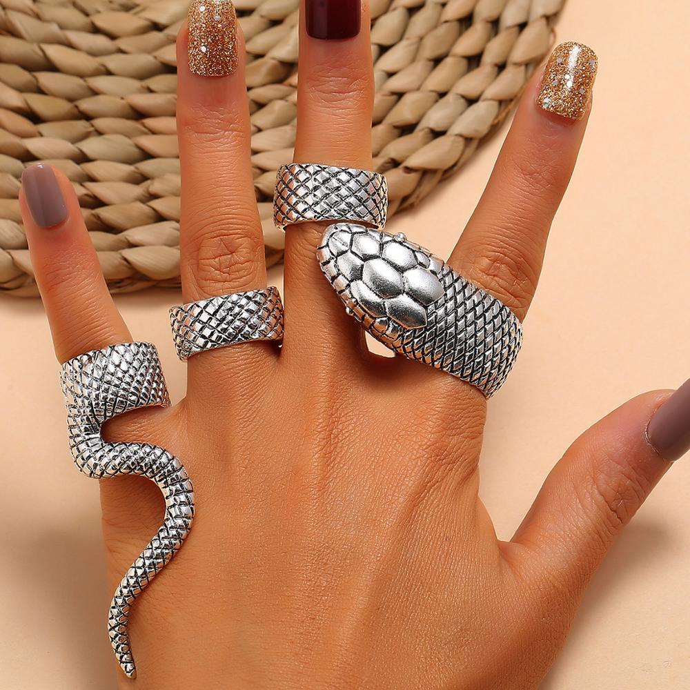 KMVEXO 4Pcs/Set Gothic Steampu - Vintage Punk Knuckle Rings Set review and price