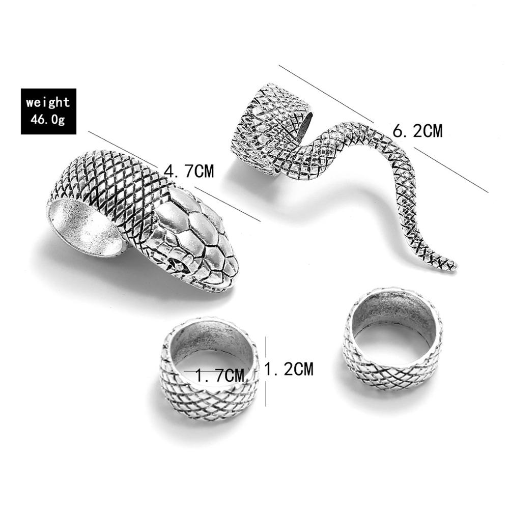 KMVEXO 4Pcs/Set Gothic Steampu - Vintage Punk Knuckle Rings Set review and price