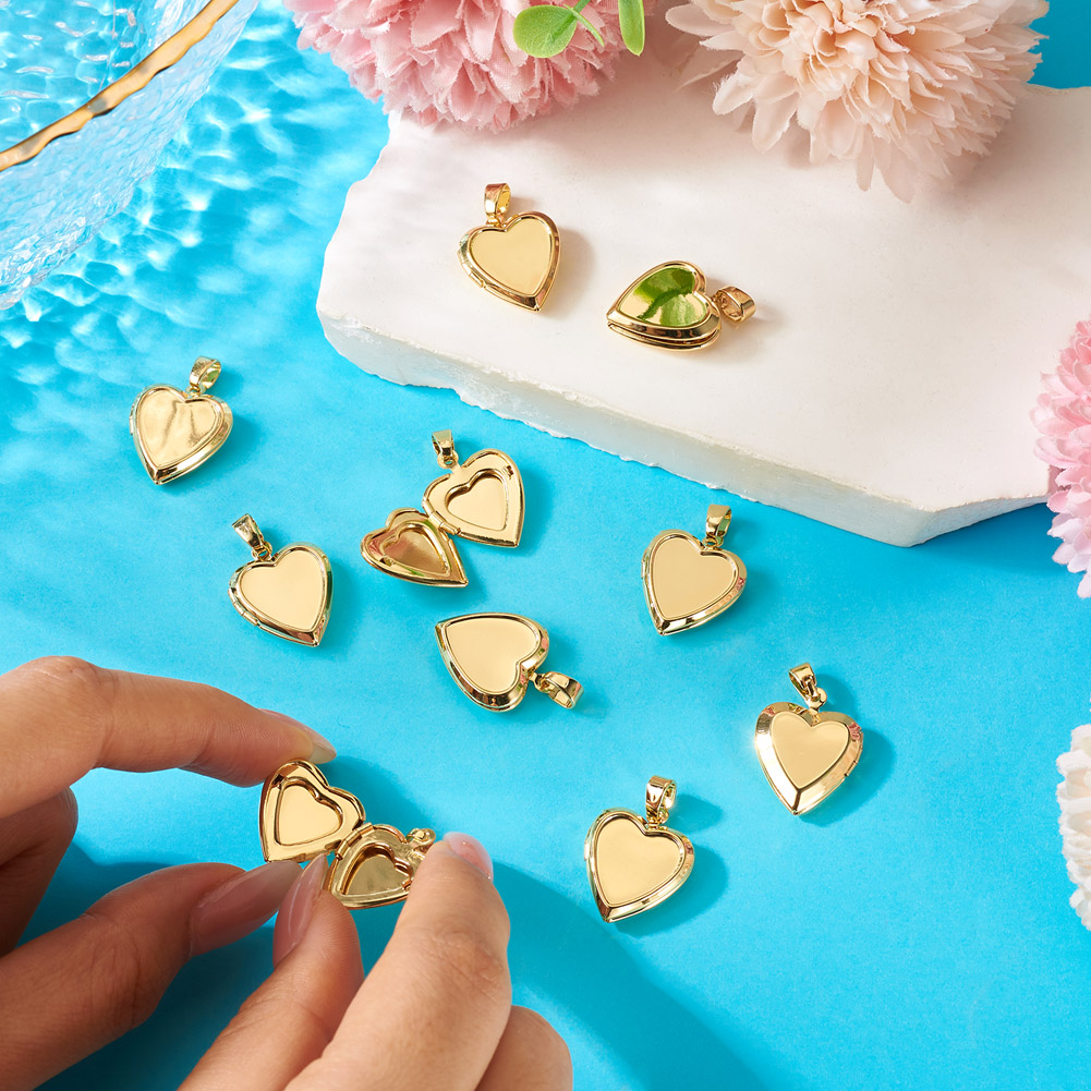 10pcs Heart Photo Locket Penda - Heart Locket Necklace Photo review and price