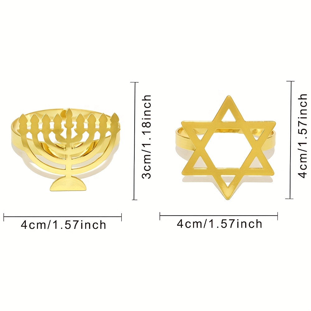 6Pcs Hanukkah Menorah Napkin R - Rings review and price