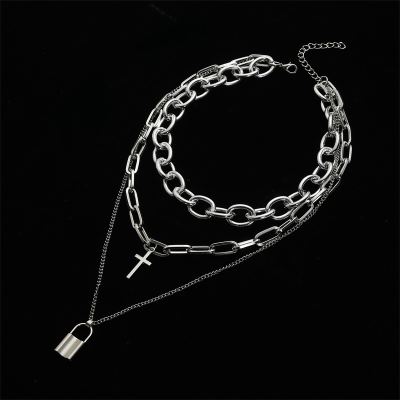 FNQUFUJ Layered grunge aesthet - Layered Pendant Necklace Aesthetic review and price