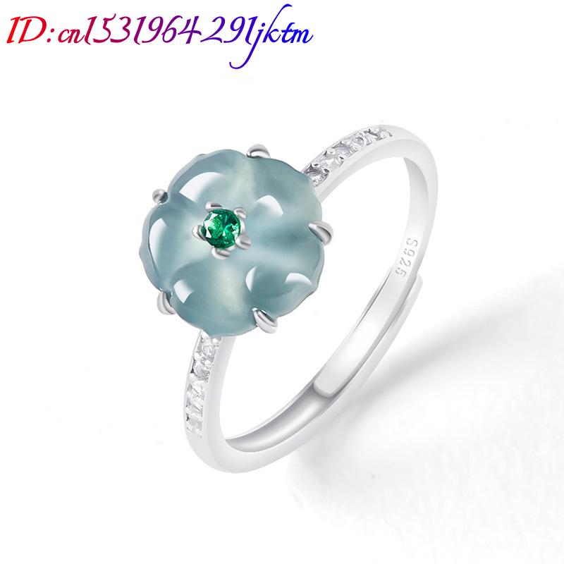 Blue Burmese Jadeite Flower Ri - Rings review and price