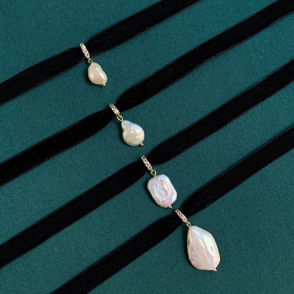Black Velvet Ribbon Choker Irr - Pearl Choker Necklace Vintage review and price