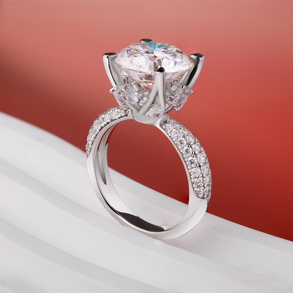 BXINY D Color 5CT Moissanite R - Moissanite Engagement Ring 1 Carat review and price