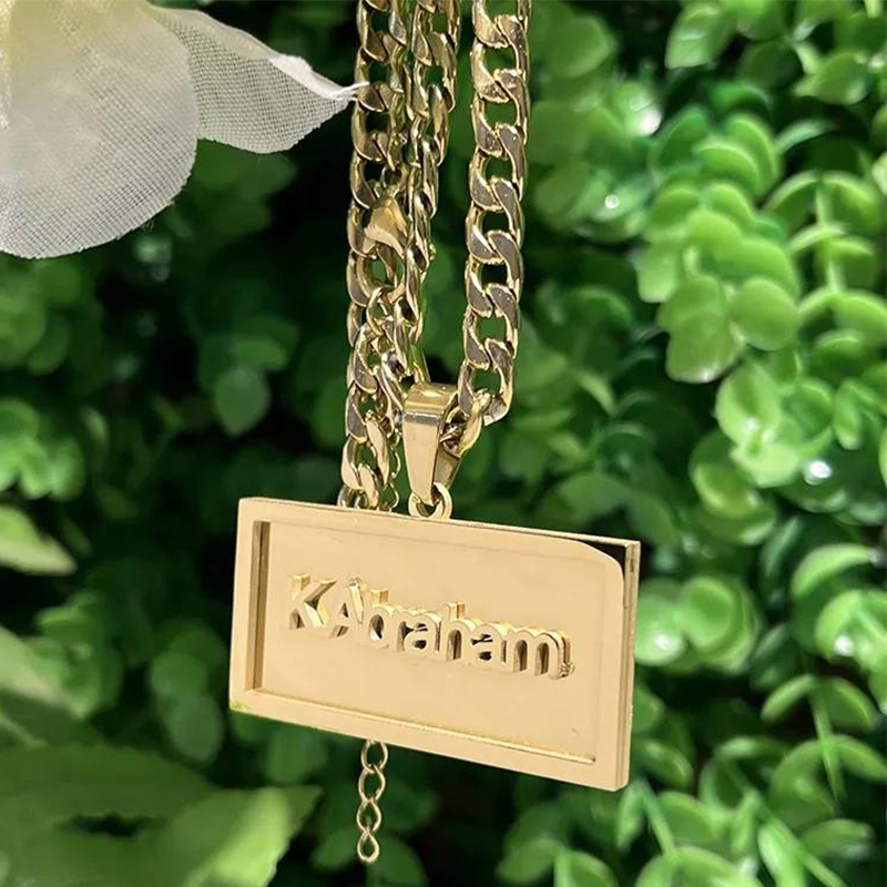 Custom Name Hip Hop Necklace f - Custom Name Necklace Stainless Steel review and price