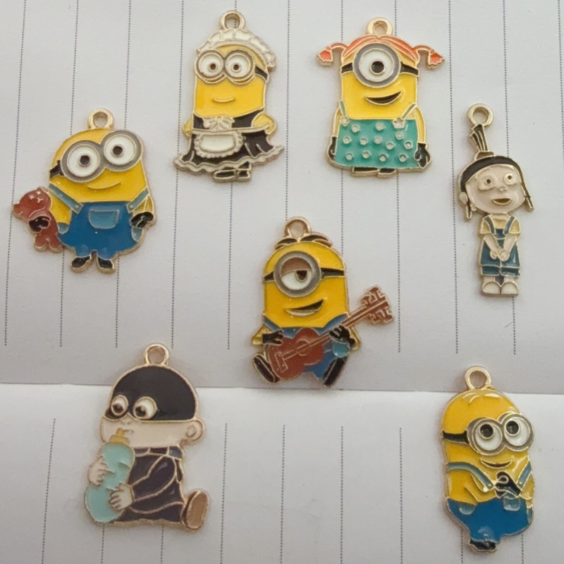 10pcs alloy drip oil cartoon p - Earrings review and price
