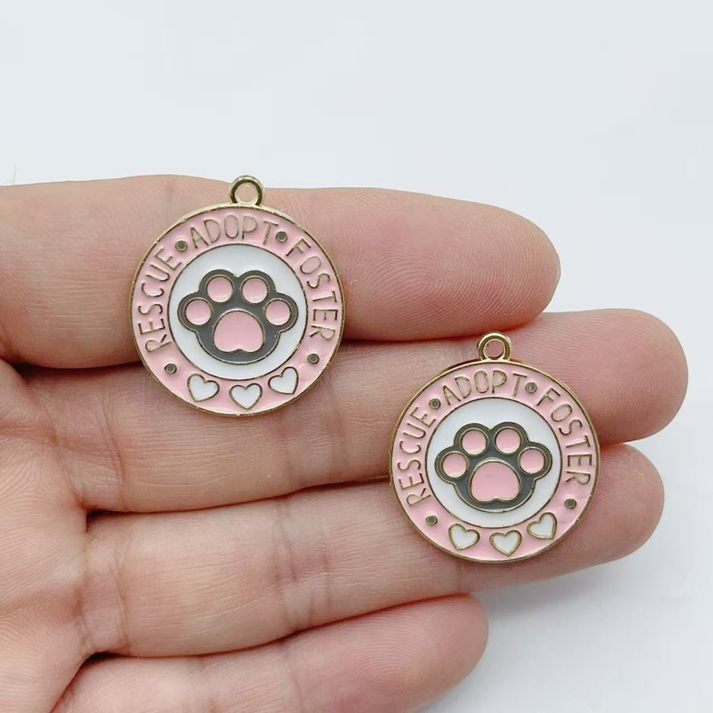 10Pcs Cartoon Cat Paw Heart Sh - Earrings review and price