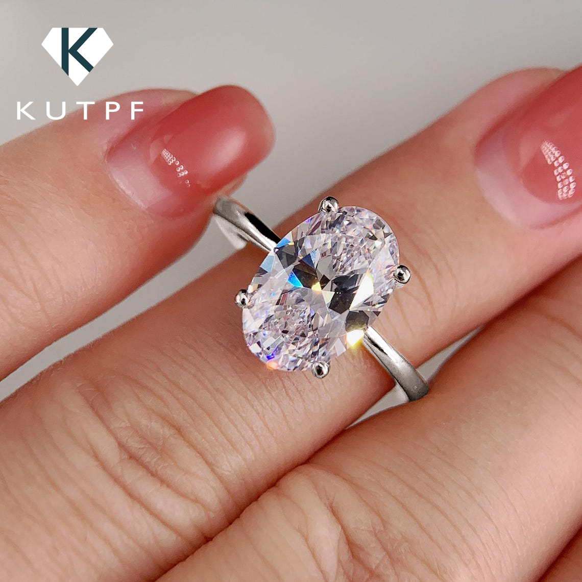 1/2/3 Carat Oval Cut Moissanit - Moissanite Engagement Ring 1 Carat review and price
