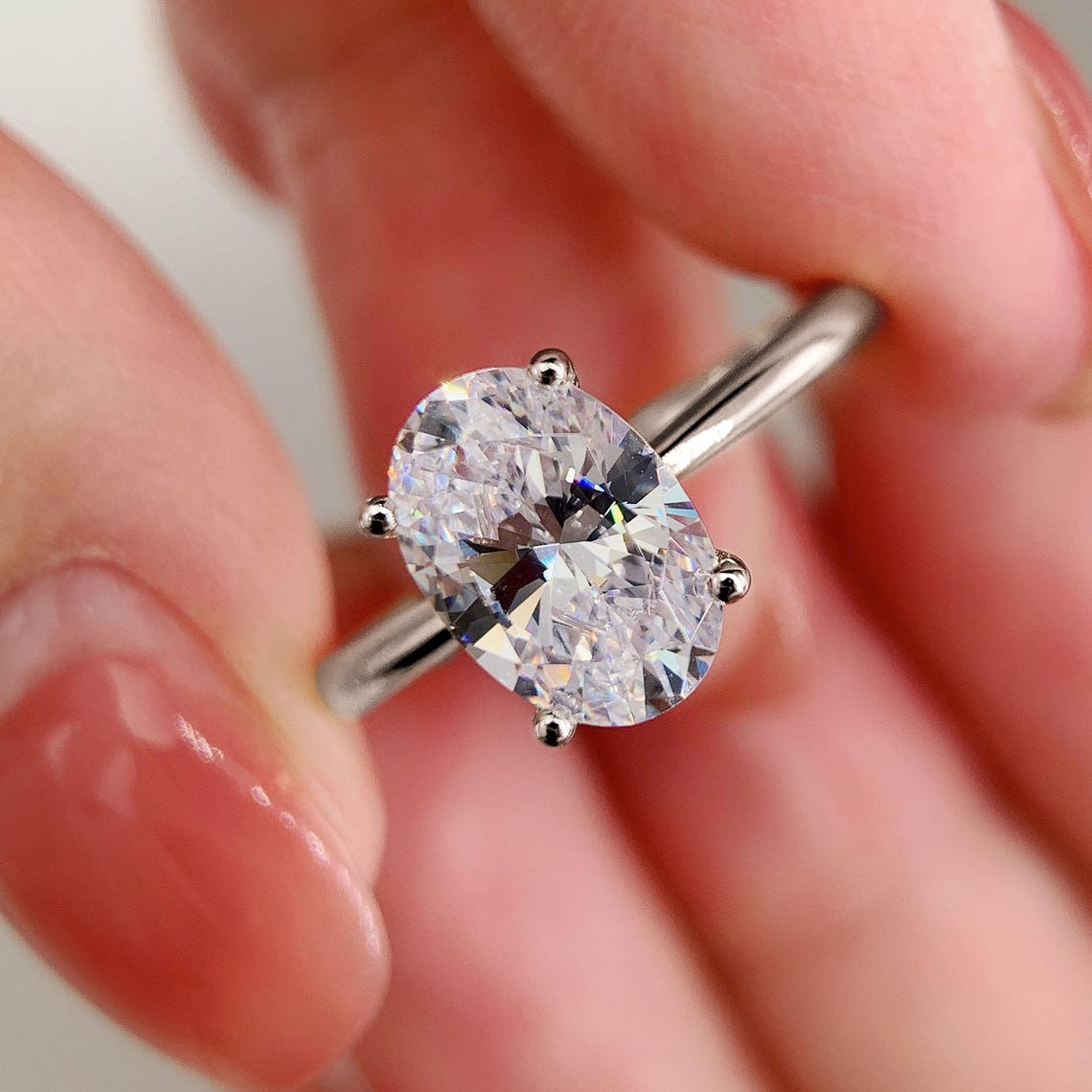 1/2/3 Carat Oval Cut Moissanit - Moissanite Engagement Ring 1 Carat review and price
