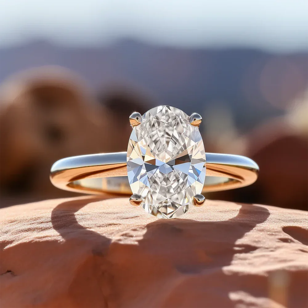1/2/3 Carat Oval Cut Moissanit - Moissanite Engagement Ring 1 Carat review and price