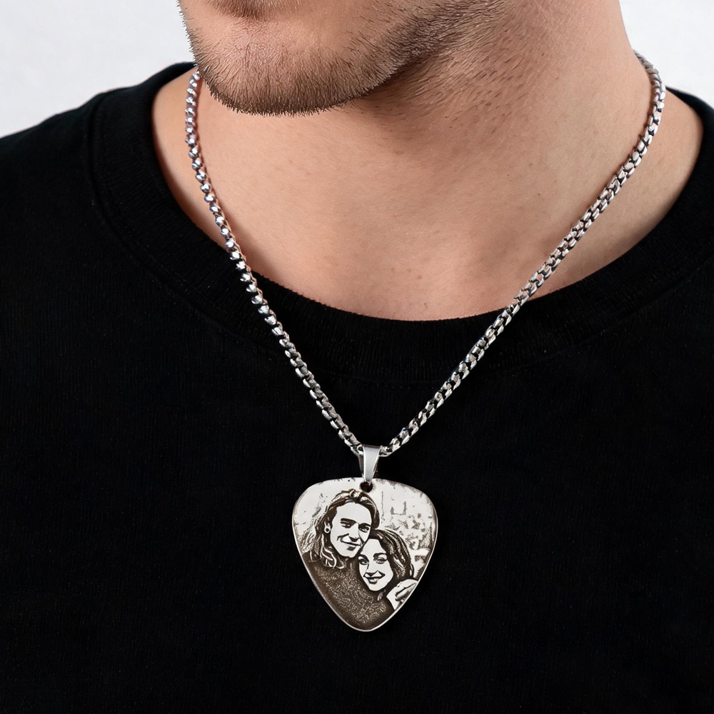 Customized Couple Picture Pend - Custom Name Necklace Stainless Steel review and price
