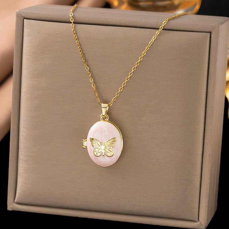 ANENJERY 316L Stainless Steel  - Heart Locket Necklace Photo review and price