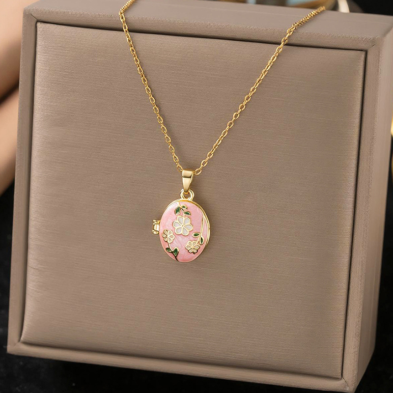 ANENJERY 316L Stainless Steel  - Heart Locket Necklace Photo review and price