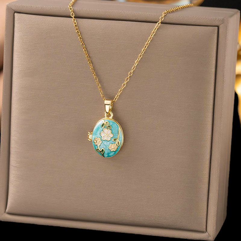 ANENJERY 316L Stainless Steel  - Heart Locket Necklace Photo review and price