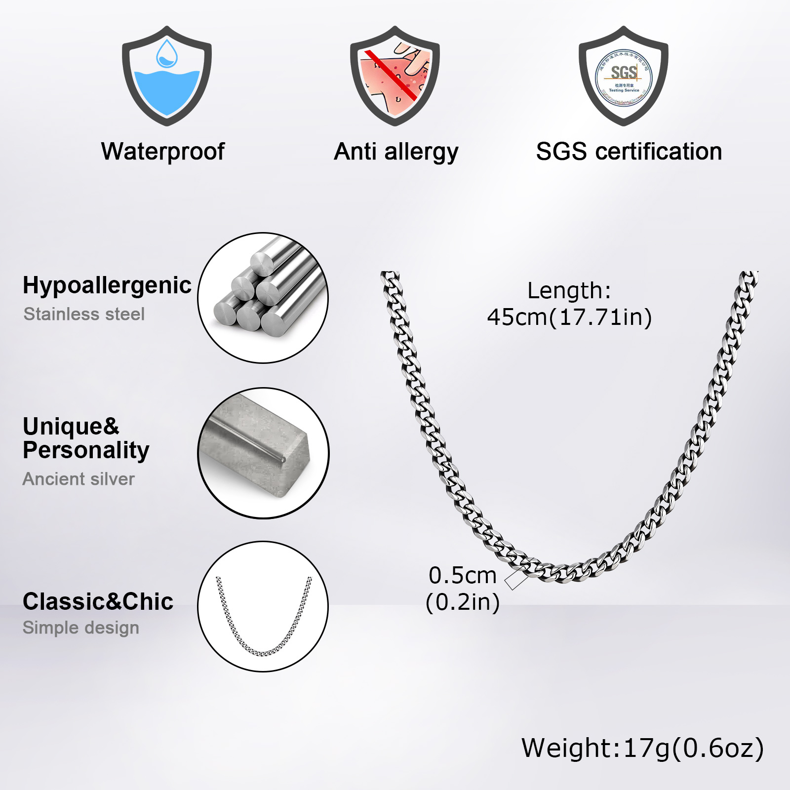 Classic Punk Cuban Chain Neckl - Cuban Link Chain 12Mm review and price