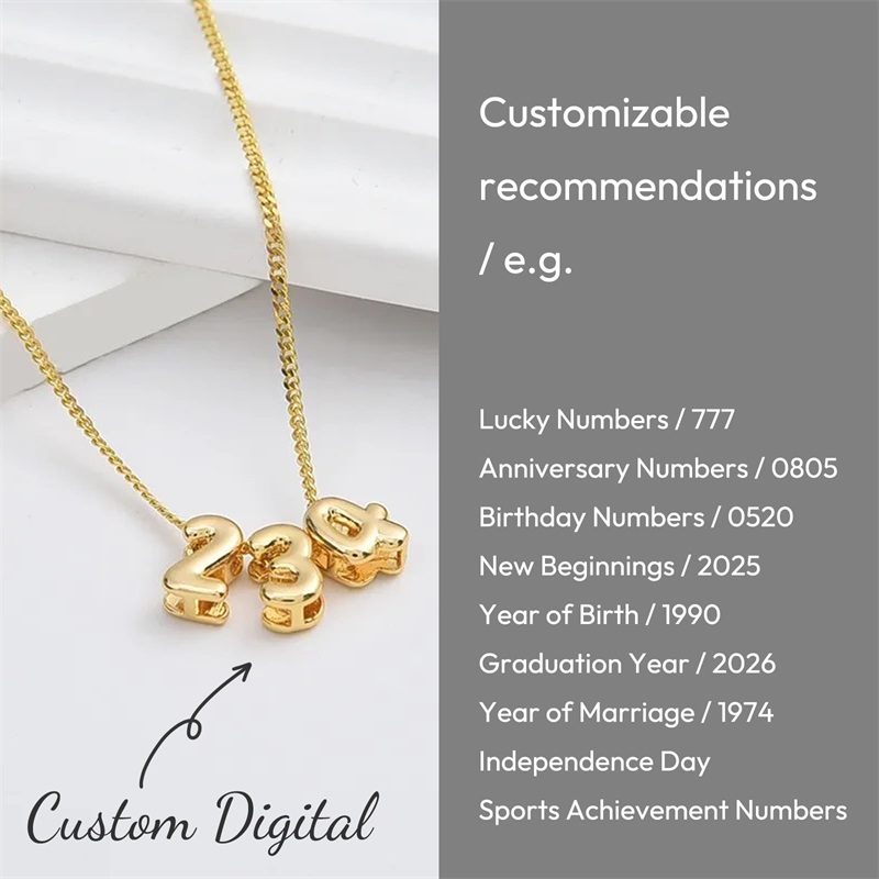 Personalized 3D Bubble Letter  - Initial Letter Necklace 18K Gold review and price