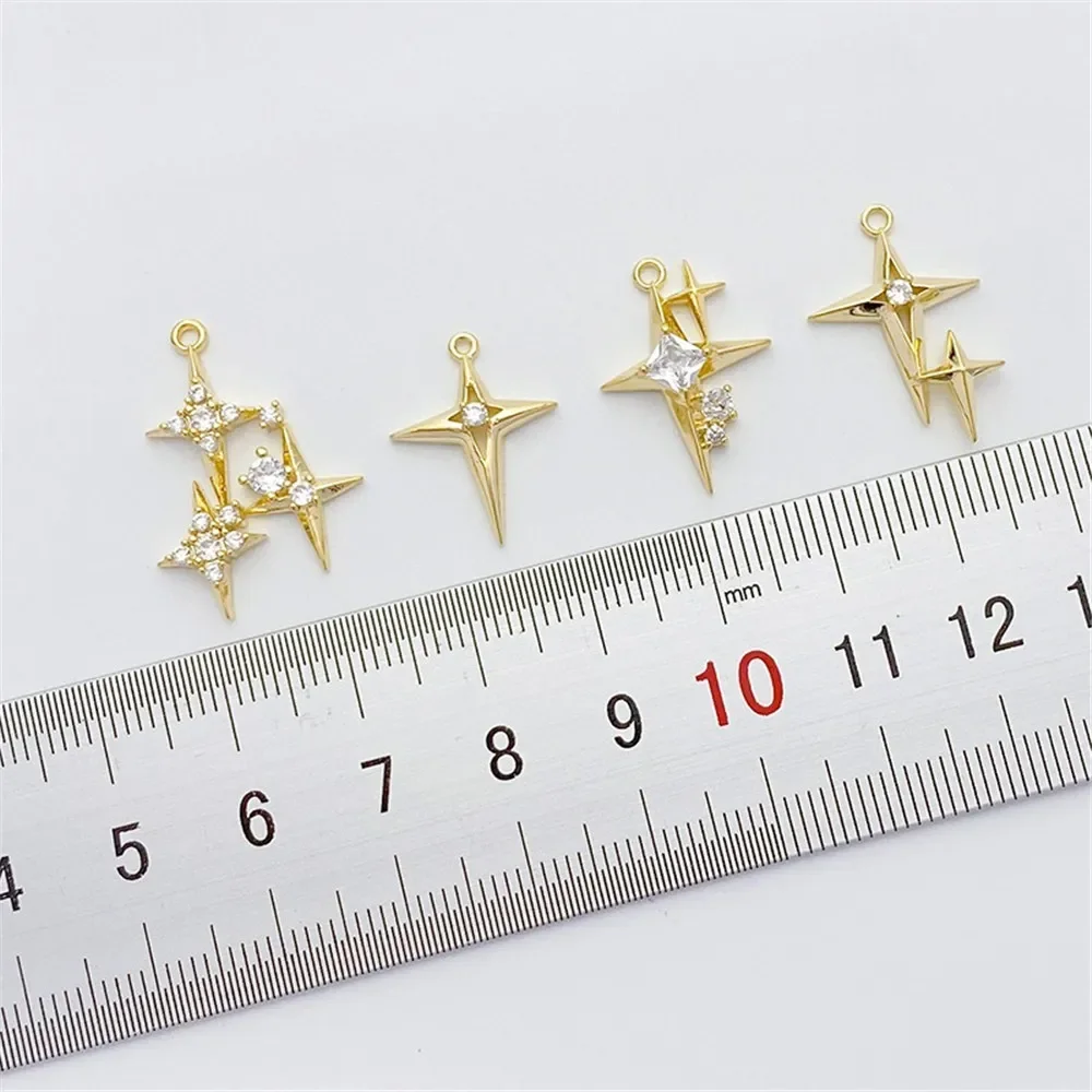14K Gold-plated Micro-inlaid Z - Cross Pendant Necklace Gold review and price