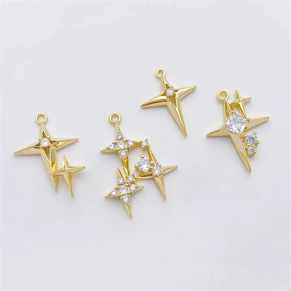 14K Gold-plated Micro-inlaid Z - Cross Pendant Necklace Gold review and price