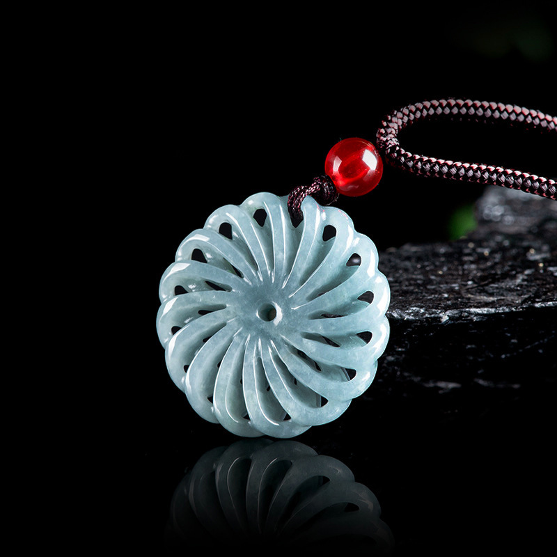 Burmese Jadeite Flower Pendant - Necklaces review and price