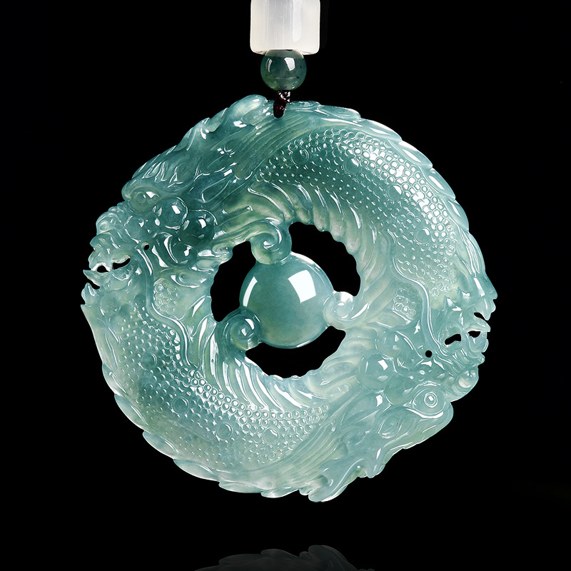 Natural Real Emerald Blue Wate - Necklaces review and price