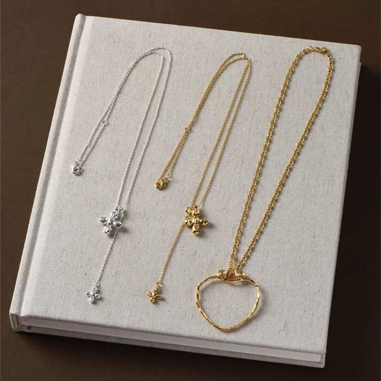 Europe America Big Heart Doubl - Cross Pendant Necklace Gold review and price