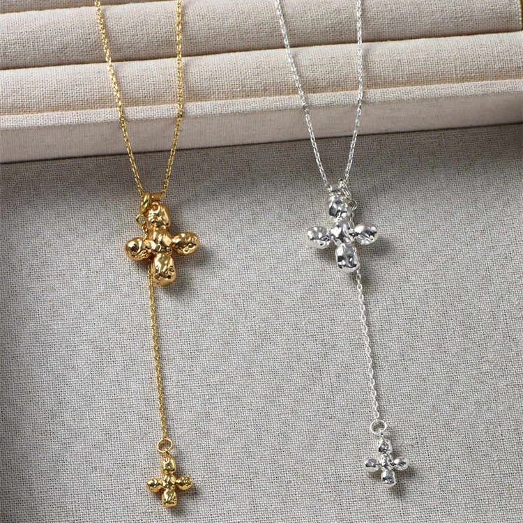 Europe America Big Heart Doubl - Cross Pendant Necklace Gold review and price
