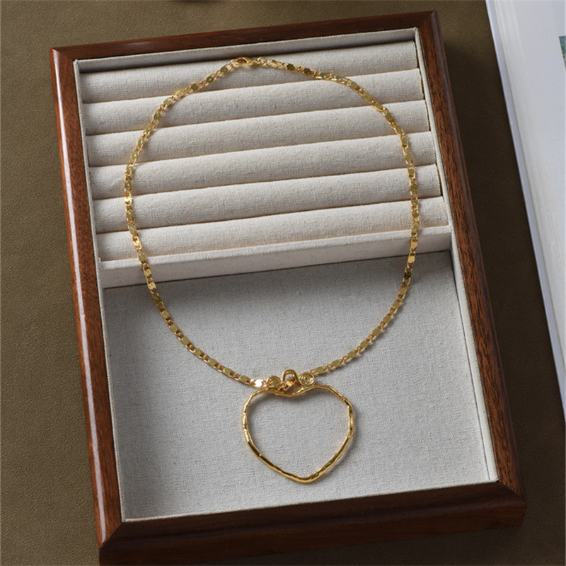 Europe America Big Heart Doubl - Cross Pendant Necklace Gold review and price