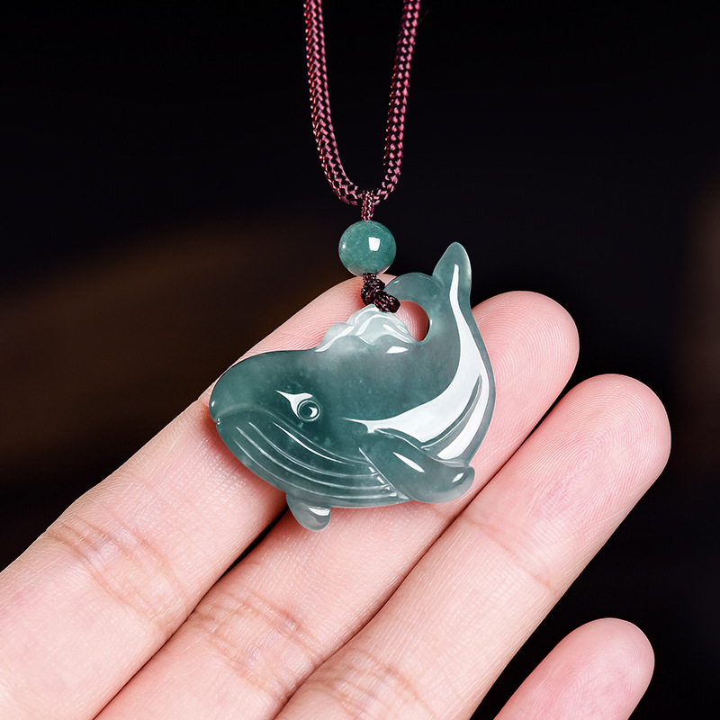 Natural Burmese Jadeite Whale  - Necklaces review and price