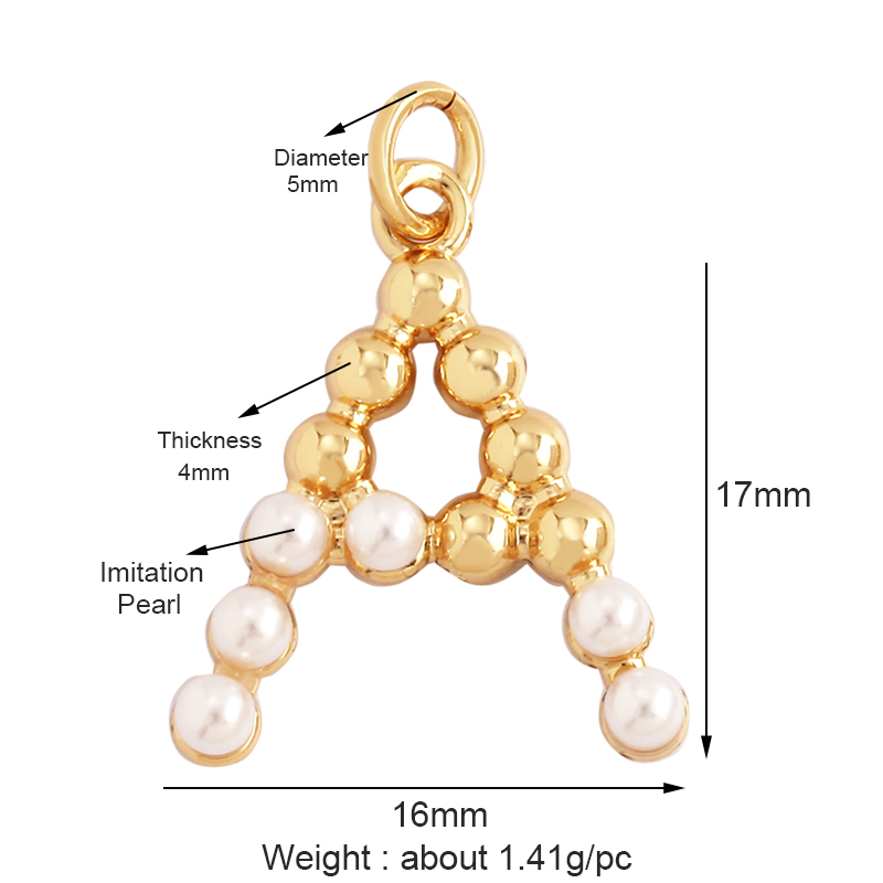 Fashion Simple Imitation Pearl - Initial Letter Necklace 18K Gold review and price