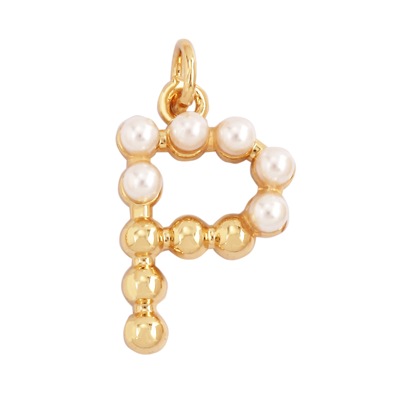 Fashion Simple Imitation Pearl - Initial Letter Necklace 18K Gold review and price