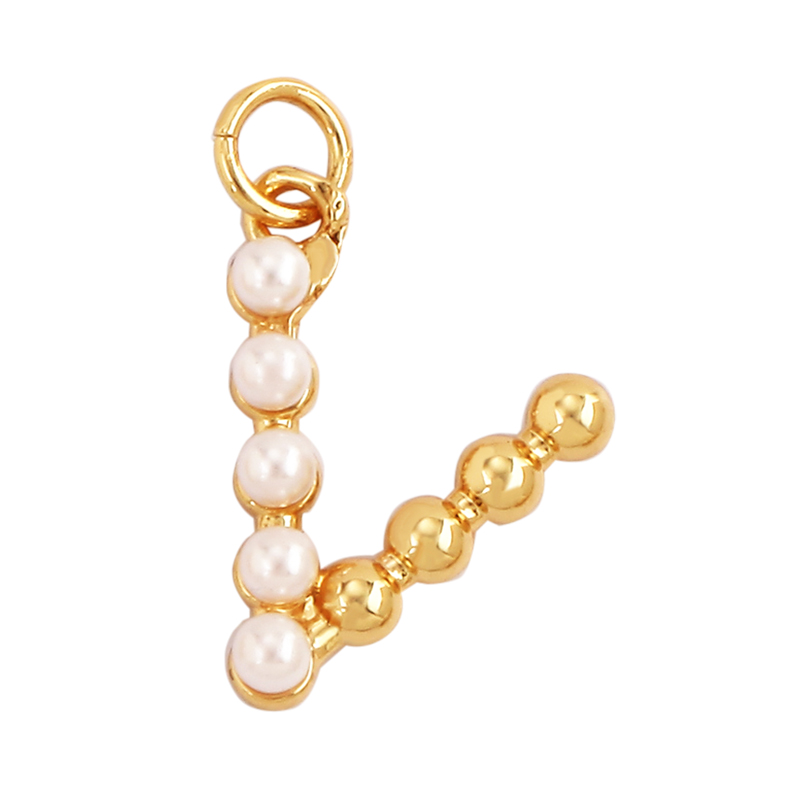 Fashion Simple Imitation Pearl - Initial Letter Necklace 18K Gold review and price