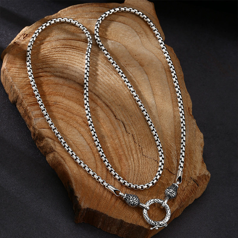 OUYADI 925 Sterling Silver Ret - 925 Sterling Silver Chain Necklace Men review and price
