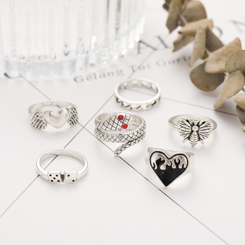 6Pcs Vintage Punk Snake Knuckl - Vintage Punk Knuckle Rings Set review and price
