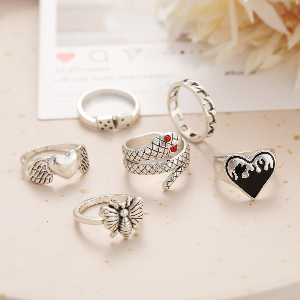 6Pcs Vintage Punk Snake Knuckl - Vintage Punk Knuckle Rings Set review and price