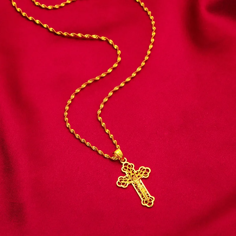Briex Jewelry Ins Vintage Gold - Cross Pendant Necklace Gold review and price