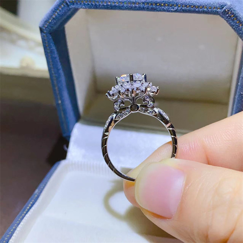 Luxury white gold solid platin - Moissanite Engagement Ring 1 Carat review and price