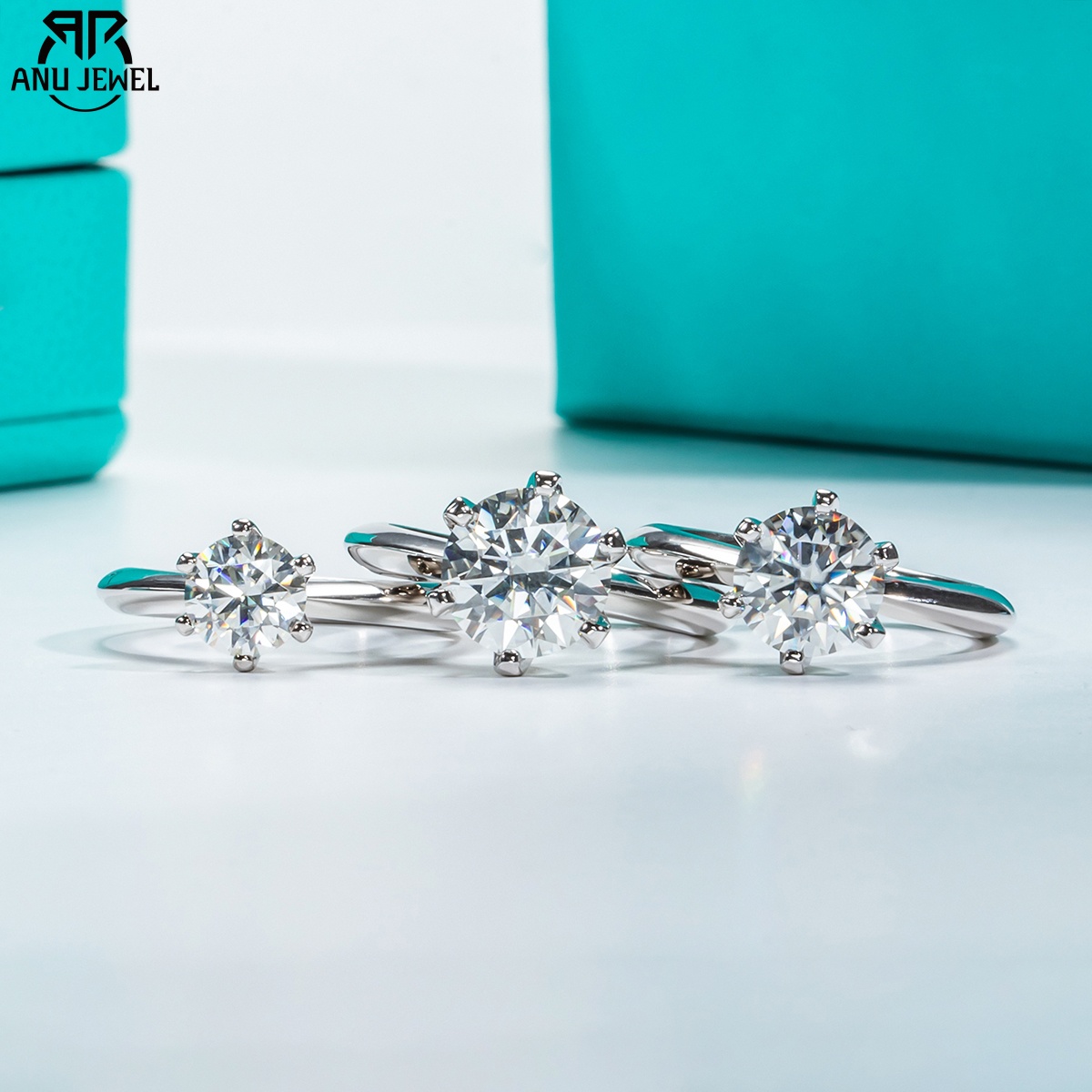 AnuJewel 1ct 2ct 3ct 5ct Engag - Moissanite Engagement Ring 1 Carat review and price