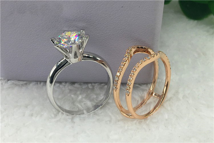 Custom Solid 18K Au750 White G - Moissanite Engagement Ring 1 Carat review and price