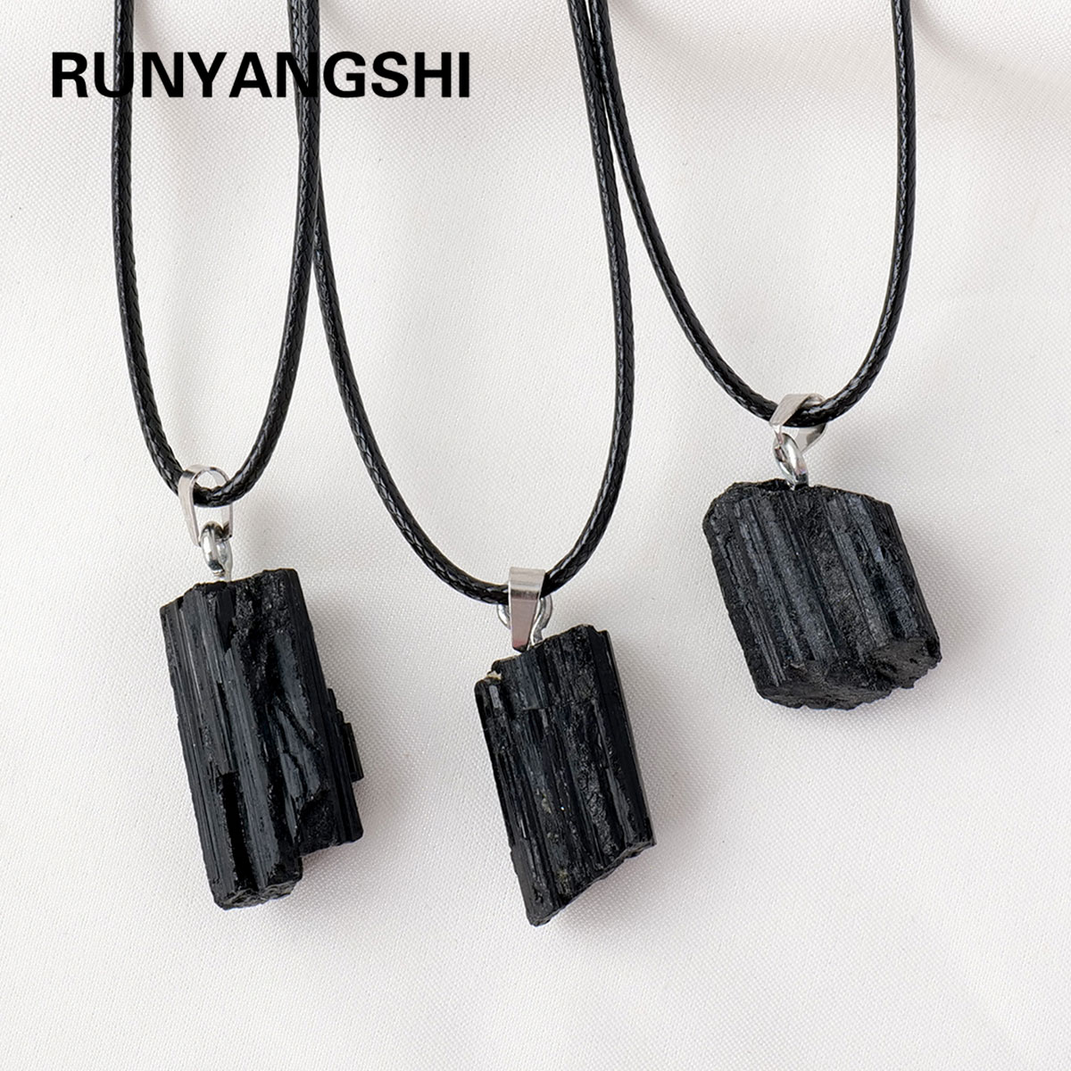 1PC Natural Crystal Black Tour - Crystal Pendant Necklace Natural Stone review and price