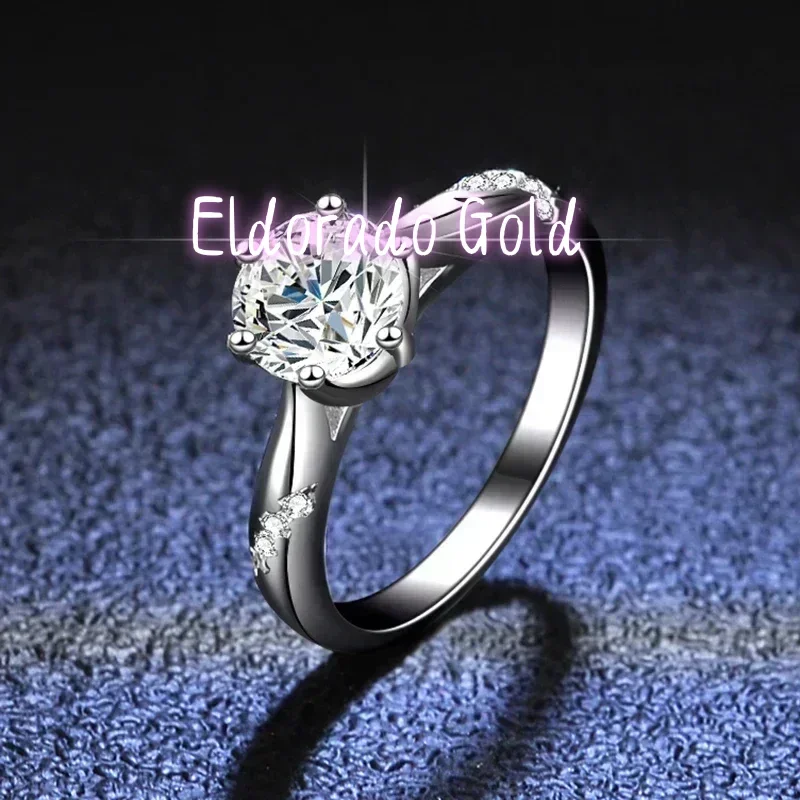 Eldorado Gold  100% Original C - Moissanite Engagement Ring 1 Carat review and price