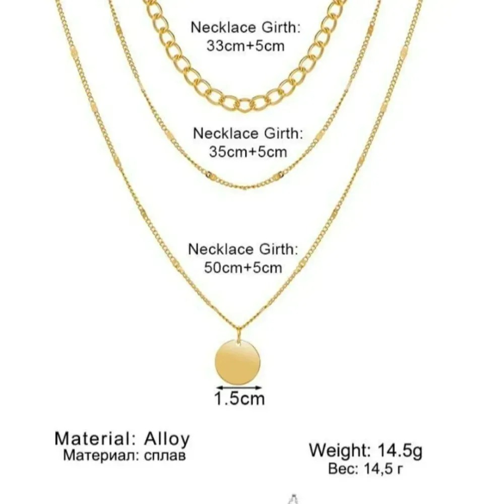 Aesthetic Fashion Retro Vintag - Layered Pendant Necklace Aesthetic review and price