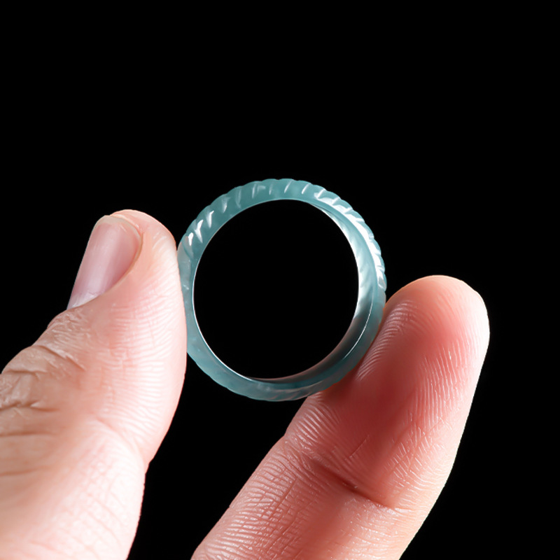 Blue Real Burmese Jadeite Ring - Rings review and price