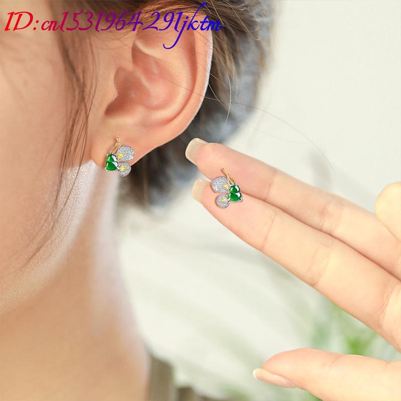 Green Burmese Jadeite Butterfl - Earrings review and price