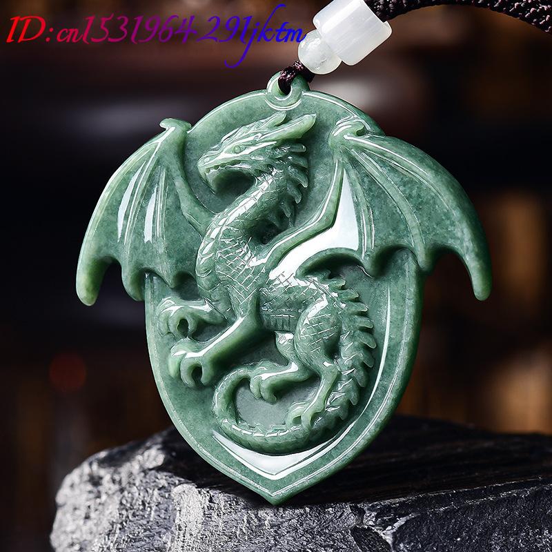 Natural Burmese Jadeite Dragon - Necklaces review and price