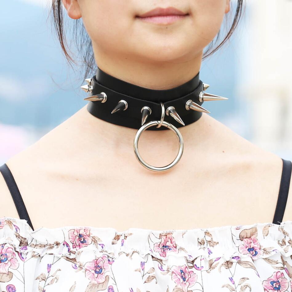 Long Spiked Choker Punk Collar - Goth Punk Spike Choker review and price