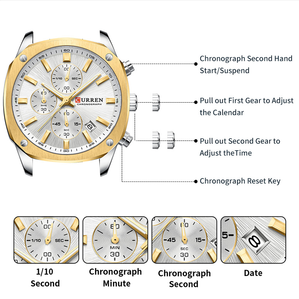 CURREN Modern Men's 42mm Sport - Watch Accessories review and price
