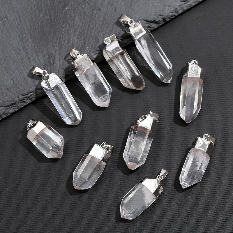 Natural Clear Quartz Crystal P - Crystal Pendant Necklace Natural Stone review and price